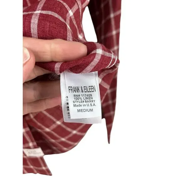 Frank & Eileen Red Plaid Blouse - Picture 4 of 6